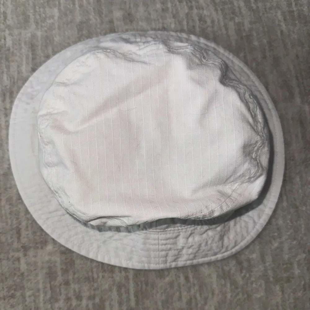 Adidas White Purple embroidered logo Bucket Hat sunhat beach summer aeroready